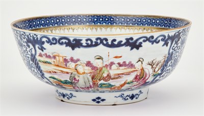 Lot 404 - Chinese Export Porcelain Punch Bowl 19th...