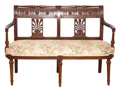 Lot 258 - Directoire Style Upholstered Mahogany Double...