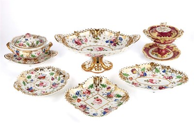 Lot 471 - English Porcelain Part Dessert Service...