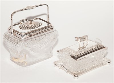 Lot 486 - Two Victorian Silver Plated and Cut Glass...