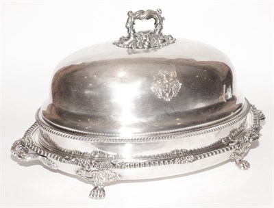 Lot 529 - Sheffield Plated Roast Platter and Mazarine...