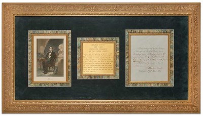 Lot 134 - LINCOLN, ABRAHAM Document signed ordering the...