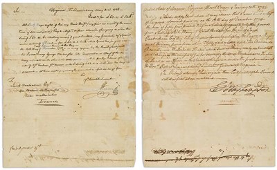 Lot 149 - WASHINGTON, GEORGE Document signed certifying...