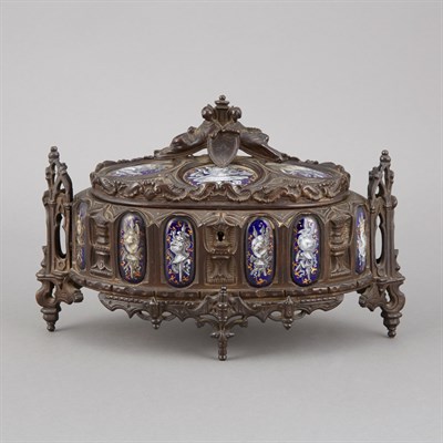 Lot 345 - Napoleon III Bronze Two-Handled Casket...