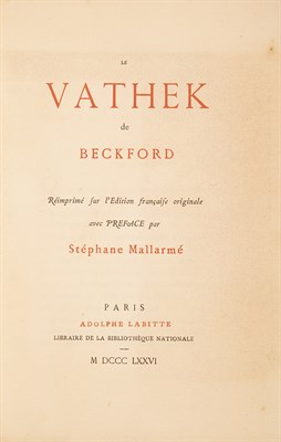 Lot 427 - [MALLARME, STEPHANE] Le Vathek de Beckford....