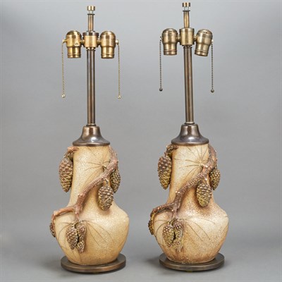 Lot 427 - Pair of Austrian Art Nouveau Ceramic Vases...