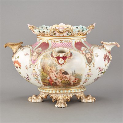 Lot 358 - Vienna Style Gilt and Polychrome Decorated...