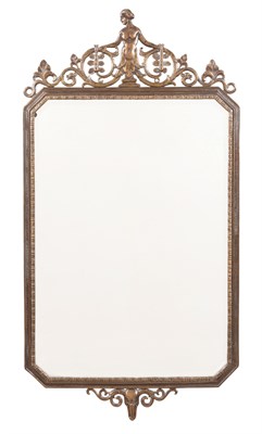 Lot 502 - Oscar Bach Art Deco Patinated-Bronze Mirror...