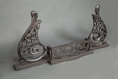 Lot 483 - French Art Deco Wrought Iron Fire Guard H....