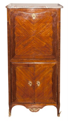 Lot 283 - Louis XV Style Marble Top Kingwood Secretaire...