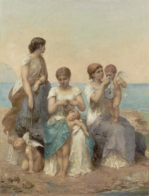 Lot 67 - Jean-Ernest Aubert French, 1824-1906 Minding...