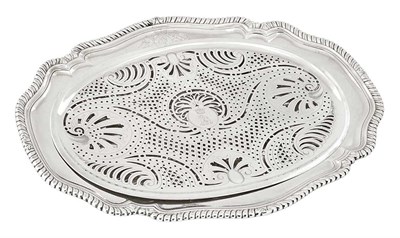 Lot 523 - George II Sterling Silver Meat Platter with...
