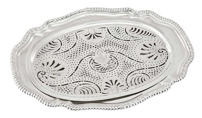 Lot 521 - George II Sterling Silver Meat Platter with...