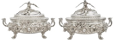 Lot 530 - Assembled Pair of George II/III Sterling...