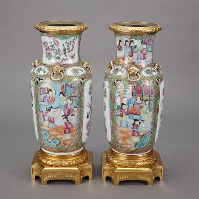 Lot 543 - Companion Pair of Chinese Gilt-Metal Mounted...