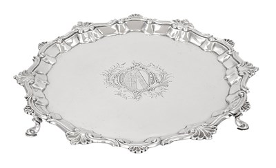 Lot 527 - George II Sterling Silver Salver William &...