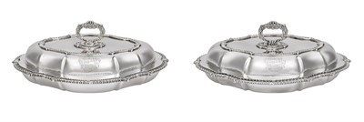 Lot 543 - Pair of George III Sterling Silver Covered...