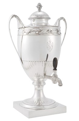 Lot 539 - George III Sterling Silver Hot Water Urn John...