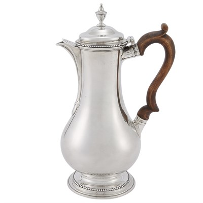 Lot 542 - George III Sterling Silver Coffee Pot Richard...