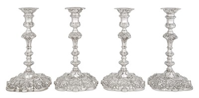 Lot 546 - Set of Four George III Sterling Silver...