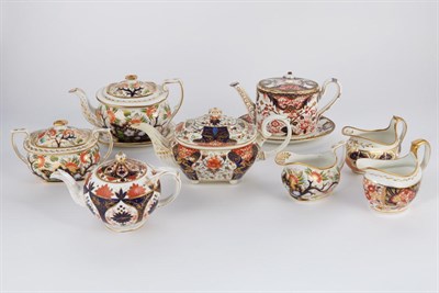 Lot 364 - English Imari Porcelain Tea Service Early 19th...