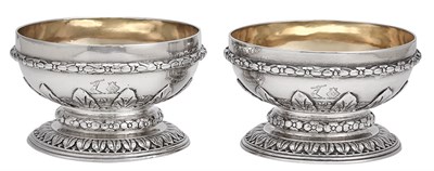 Lot 536 - Pair of George III Sterling Silver Open Salt...
