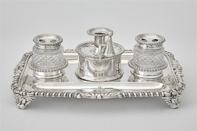 Lot 541 - George IV Sterling Silver Inkstand Matthew...