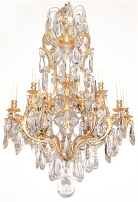 Lot 613 - French Gilt-Bronze and Glass Fifteen-Light...