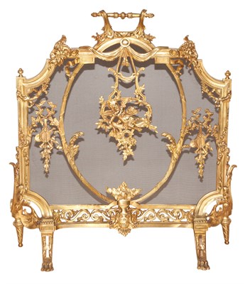 Lot 148 - Louis XVI Style Gilt-Bronze Fire Screen Height...