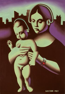 Lot 103 - Mark Kostabi American, b. 1960 Madonna and...
