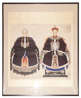 Lot 184 - Chinese Ancestral Portrait Sight height 36...