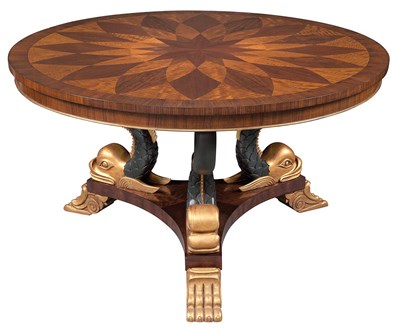 Lot 123 - Regency Style Parquetry Inlaid Mahogany and...