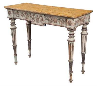 Lot 130 - Italian Neoclassical Style Painted Console The...