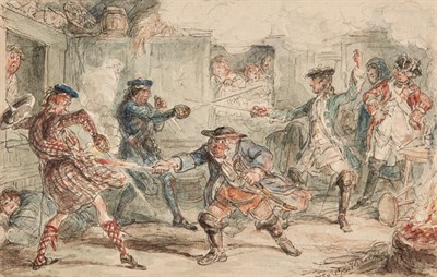 Lot 287 - CRUIKSHANK, GEORGE Original drawing for Fray...
