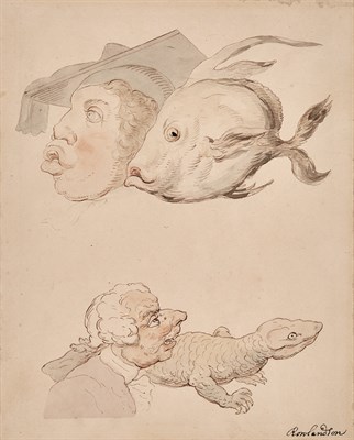 Lot 298 - ROWLANDSON, THOMAS [Physiognomic Portraits:...