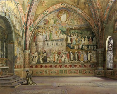 Lot 40 - Federigo Pedulli Italian, b. 1860 Monk Praying...