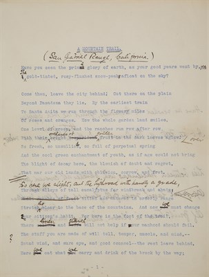 Lot 366 - CARMAN, BLISS Autograph manuscript of the poem...