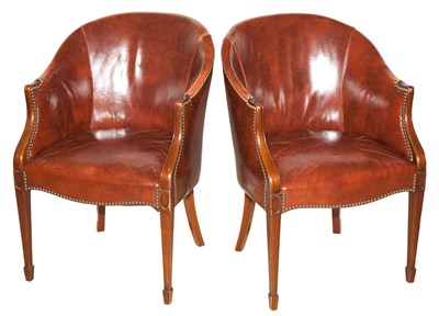 Lot 641 - Two William IV Style Leather Upholstered...