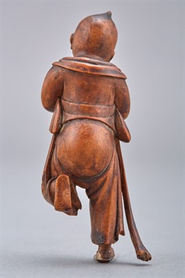 Lot 54 - Chinese Boxwood Figure of a Boy 18th/19th...
