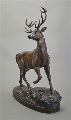 Lot 327 - French Bronze Figure of a Stag After a model...