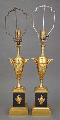 Lot 233 - Pair of Empire Style Gilt and Patinated-Bronze...