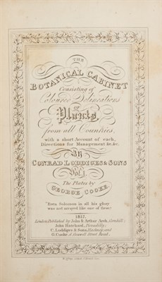 Lot 271 - [LODDIGES, CONRAD & SONS] The Botanical...