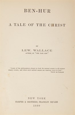 Lot 382 - WALLACE, LEW[IS] Ben-Hur. A Tale of the Christ....