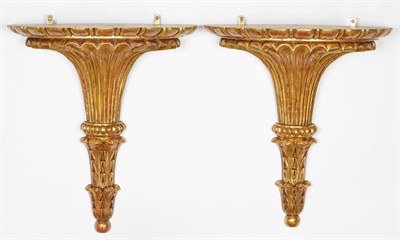 Lot 268 - Pair of Neoclassical Style Carved and Distress...