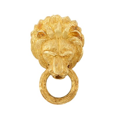 Lot 245 - Gold Lion Pendant-Brooch, Van Cleef & Arpels