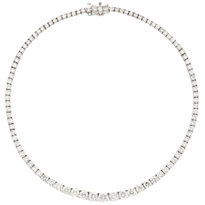 Lot 413 - Platinum and Diamond Necklace