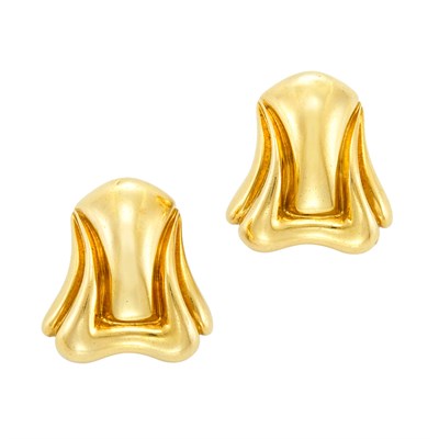 Lot 6 - Pair of Gold Earclips