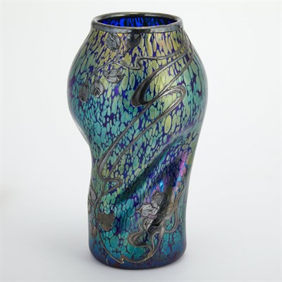 Lot 424 - Loetz Silver Overlay Glass Vase Circa 1900 Of...