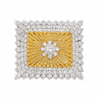 Lot 254 - Two-Color Gold and Diamond Brooch, Buccellati