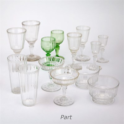Lot 420 - J.&L. Lobmeyer Cut Glass Stemware and Dessert...